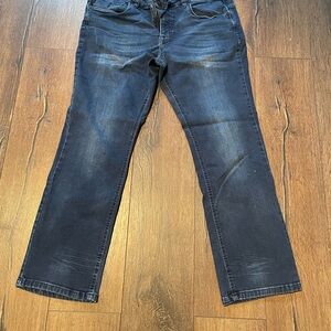 Men's Stretch Straight Leg Jeans in Indigo Wash 36x32